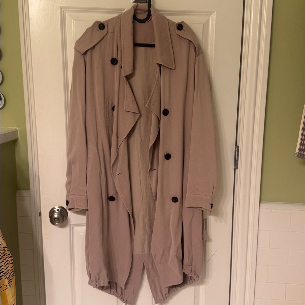 AllSaints Tan Trench Coat